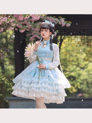 Misty Rain Qi Lolita Dress OP by Souffle Song (SS1054)